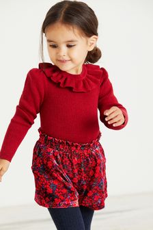 Rot - Samt-Shorts (3 Monate bis 7 Jahre) (T82303) | 6 € - 8 €