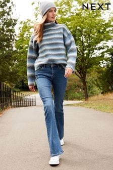 Normaal blauw - Behaaglijke bootcut jeans (T82461) | €31