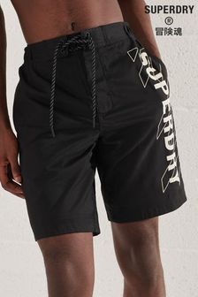 Superdry Mens Black Classic Board Shorts (T82504) | CA$109