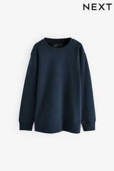 Blue Navy Long Sleeve Cosy T-Shirt (3-16yrs) (T82536) | OMR2 - OMR4