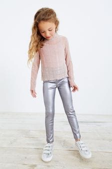 Silver Coated Jeggings (3-16yrs) (T82645) | €13 - €17