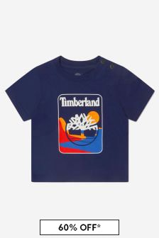 Timberland Baby Boys Cotton Logo T-shirt In Navy (T82667) | 144 ر.ق