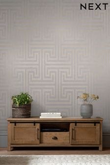 Grey Next Chic Geometric Fretwork Wallpaper Wallpaper (T82736) | 16,290 Ft