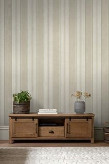 Natural Country Stripe Wallpaper Paste The Wall (T82774) | ₪ 130