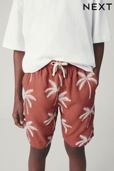 Orange Palm Tree Textured Shorts (3-16yrs) (T83012) | SGD 22 - SGD 32