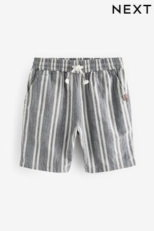 Niebieskie paseczki - Textured Stripe Shorts (3-16 lat) (T83016) | 60 zł - 90 zł