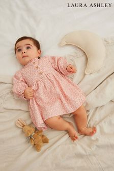 Laura Ashley Pink Newborn Ruffle Neck Cord Dress (T83219) | 20 € - 21 €