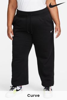 Nike Black Curve Fleece Wide Leg Joggers (T83644) | kr714