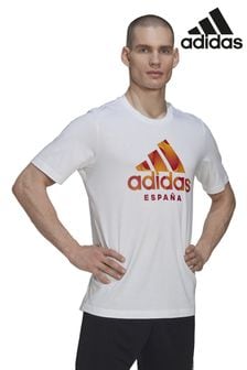 adidas White World Cup Spain Adult Graphic T-Shirt (T83647) | €35