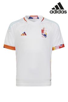 adidas White Blank World Cup Belgium 22 Junior Away Jersey (T83658) | €63