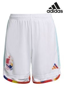 adidas White World Cup Belgium 22 Junior Away Shorts (T83659) | €35