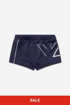 Baby Boys Eagle Logo Swim Shorts in Navy Blue (T83947) | $120