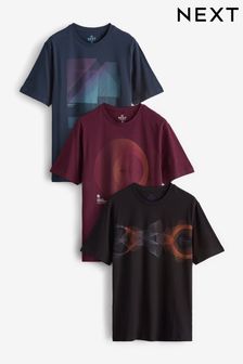 Smart Lines Mix - 3er Pack - Gemustertes T-Shirt (T84026) | 61 €
