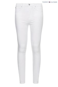 סקיני ג'ינס של Tommy Hilfiger דגם Como בלבן (T84079) | ‏419 ₪