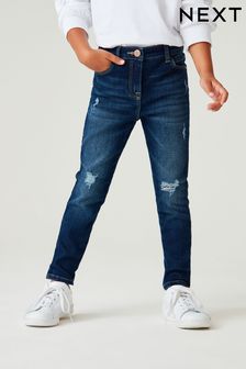 Dark Blue Distressed Regular Fit Skinny Jeans (3-16yrs) (T84229) | €17.50 - €24