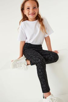 Floral Metallic Coated Jeggings (3-16yrs) (T84236) | 11 € - 14 €