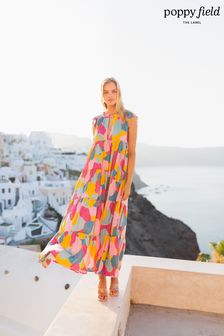 Poppy Field Pink Anya Rainbow Print Maxi Dress (T84252) | 66 €