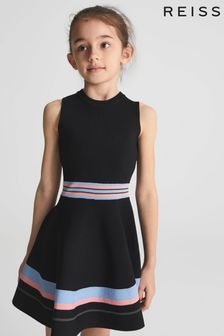 Reiss Black Elsie Junior Knitted Mini Dress (T84670) | €95