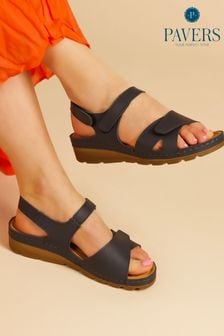 Черный - Pavers сандалии с регулируемыми ремешками (T84696) | €40