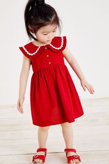 Jubilee Red Sleeveless Collar Dress (3mths-8yrs) (T84725) | TRY 155 - TRY 194