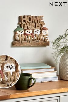 Natural Home Tweet Home Owls Wall Art Plaque (T84848) | €34