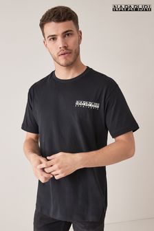 Napapijri Quintino Black Short Sleeve T-Shirt (T85145) | $49