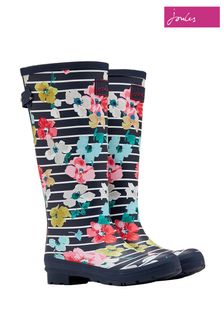 Joules Blue Printed Wellies With Back Gusset (T85274) | €87