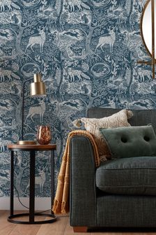Furn Blue Winter Woods Animal Wallpaper Wallpaper (T85334) | 26 €