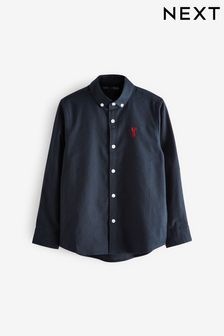 Navy Blue Long Sleeve Oxford Shirt (3-16yrs) (T85490) | €9 - €15