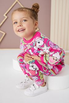 Pink Christmas Character Print Sweat And Leggings Set (3mths-7yrs) (T86028) | $27 - $34