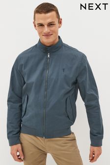 Blue Shower Resistant Check Lining Harrington Jacket (T86062) | €59