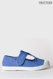 Trotters London Blue Champ Canvas Shoes (T86139) | kr510 - kr620