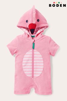 Boden Pink Novelty Towelling Romper (T86252) | TRY 415 - TRY 440