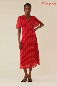 Finery Carolina Red Spot Dress (T86262) | ₪ 321