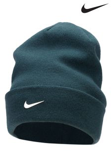 Grün - Nike Peak Umgeschlagene Strickmütze mit Swoosh-Logo aus Metall (T86638) | 19 €