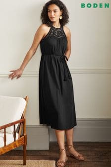 שמלת מידי מבד ג'רזי בצבע שחור של Boden דגם Anais (T86794) | ‏373 ₪