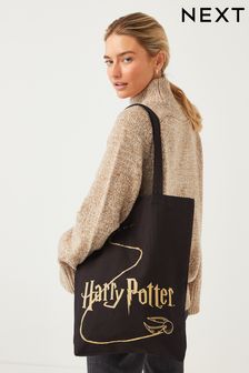 黑色 - 黑色Harry Potter棉質可重複使用環保購物袋 (T87026) | HK$90