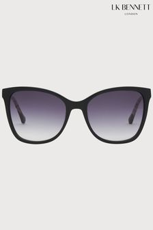LK Bennett Imogen Black Oversized Sunglasses (T87063) | ₪ 414