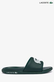 Lacoste Green Croco Dualiste Slides (T87314) | $74