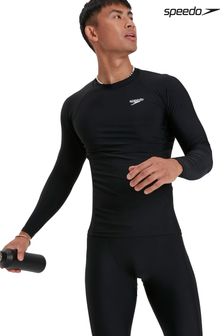 Czarny - Czarna koszulka rashguard Speedo z długim rękawem (T87499) | 175 zł