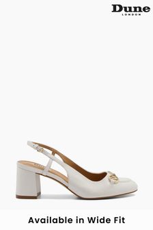 Dune London White Wide Fit Cassie Snaffle Open Court Shoes (T87560) | €56