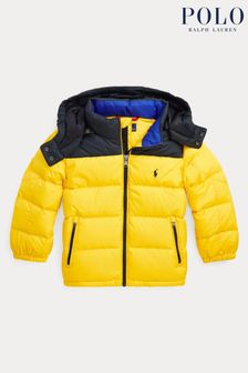 Polo Ralph Lauren Boys Yellow Hooded Logo Jacket (T87642) | €157 - €171