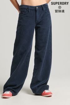 SUPERDRY Blue Vintage Baggy Cord Jeans (T88151) | $157