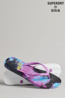 SUPERDRY Purple Code Tie Dye Flip Flops (T88154) | ₪ 84