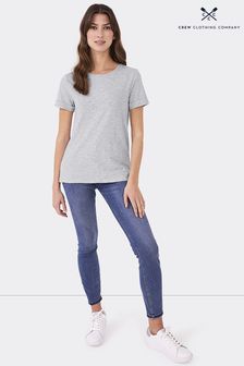 Crew Clothing Company Mid Grey Cotton Relaxed T-Shirt (T88316) | 34 €
