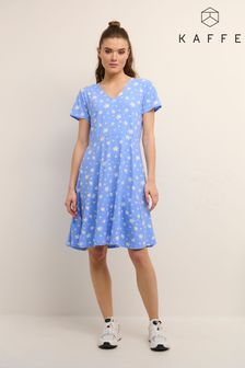 Kaffe Kamally Blue Short Sleeve Jersey Dress (T88694) | €63