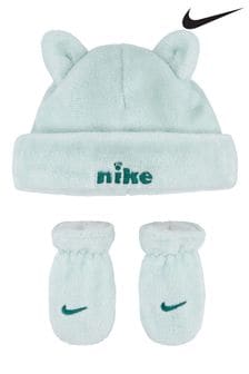 Nike White Little Kids Animal Beanie Hat and Mittens Set (T88799) | 63 zł