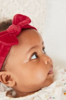 Red Velour Baby Headband (0-18mths) (T89005) | 111 UAH