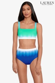 Lauren Ralph Lauren Bikinihose mit hohem Bund und Farbverlauf, Blau (T89172) | 68 €