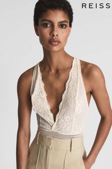 Reiss Ivory Candy Sleeveless Lace Body (T89330) | 61,740 Ft
